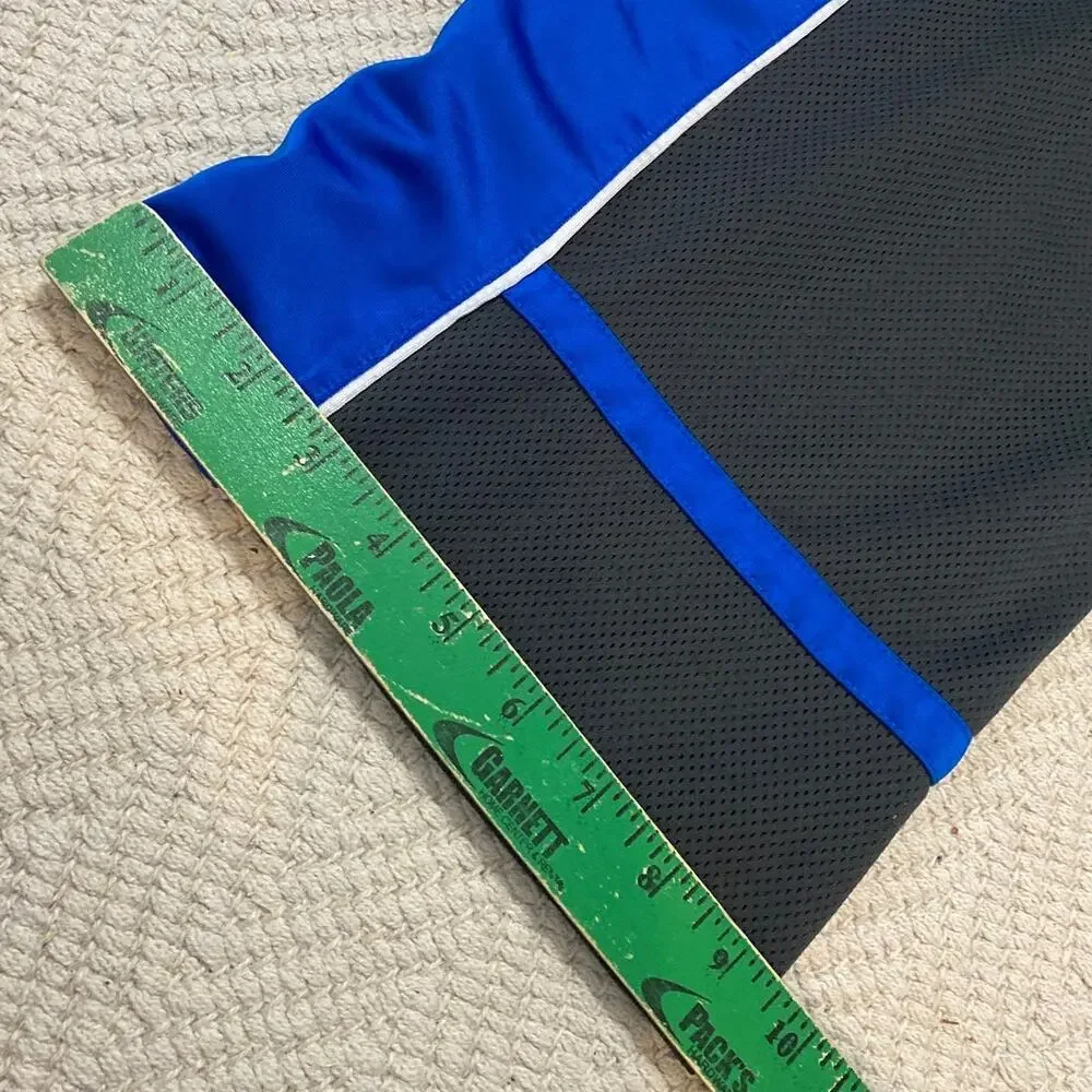 Nike Boys XL (18) Dark Gray & Royal Blue Mesh Athletic Track Pants Warm Up Y2K